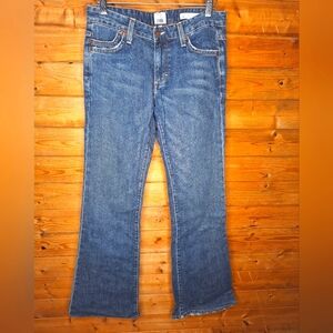 ❤️ 3/$30.00 Salt Works Classic Blue Denim Jeans Low Rise Flare Stretch Size 28